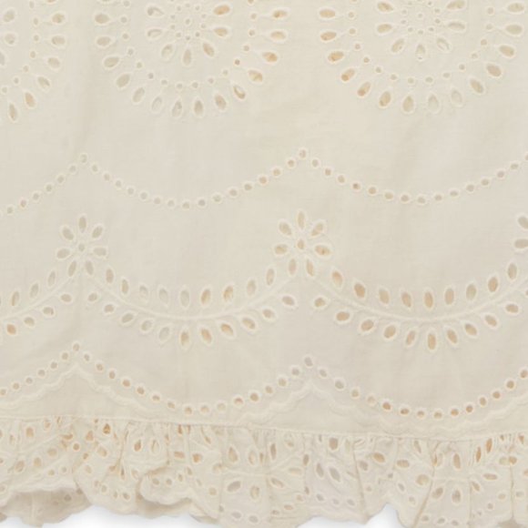 NEW Stella McCartney Kid Cream Embroidered Lace Cut Out Tank Cross Back Blouse - Picture 3 of 6